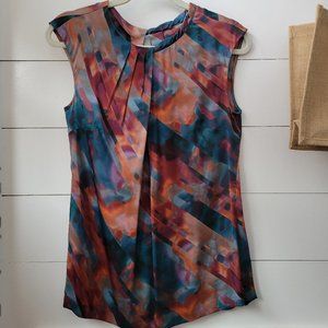 Classiques Entier Multicolor Sleeveless Silk Blouse